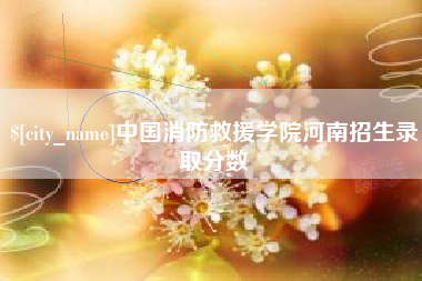 揭阳中国消防救援学院河南招生录取分数