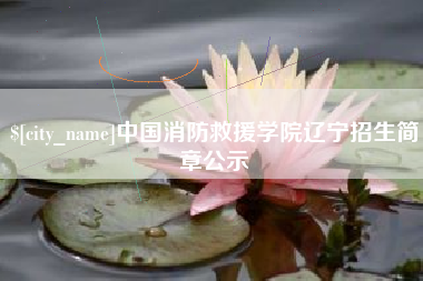 揭阳中国消防救援学院辽宁招生简章公示