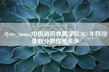 揭阳中国消防救援学院2021年四川录取分数线是多少