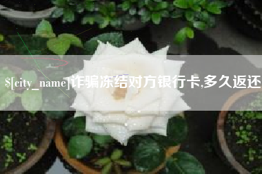 揭阳诈骗冻结对方银行卡,多久返还