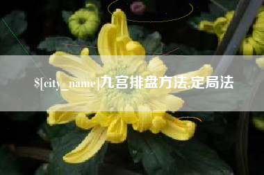 揭阳九宫排盘方法,定局法