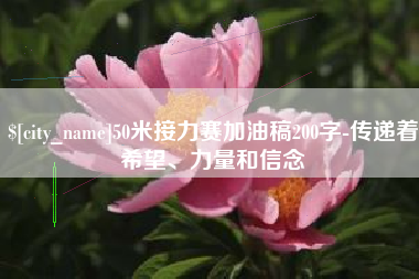 揭阳50米接力赛加油稿200字-传递着希望、力量和信念
