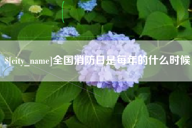 揭阳全国消防日是每年的什么时候