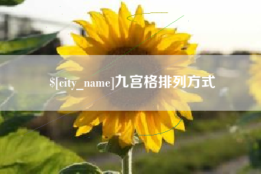 揭阳九宫格排列方式