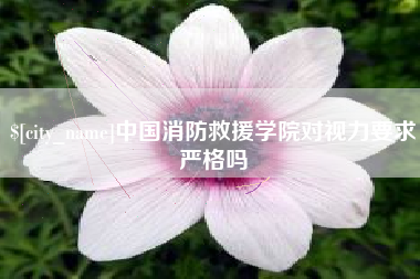 揭阳中国消防救援学院对视力要求严格吗