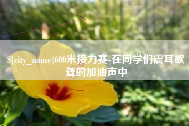 揭阳600米接力赛-在同学们震耳欲聋的加油声中