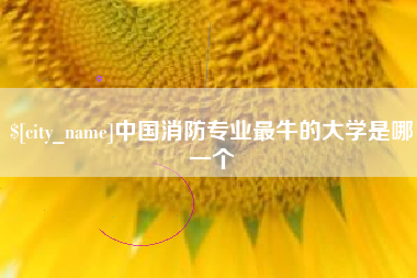揭阳中国消防专业最牛的大学是哪一个