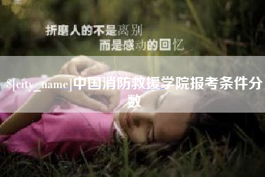揭阳中国消防救援学院报考条件分数