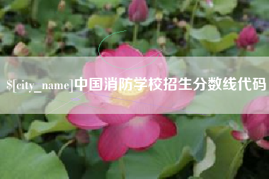 揭阳中国消防学校招生分数线代码