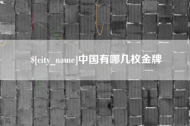 揭阳中国有哪几枚金牌