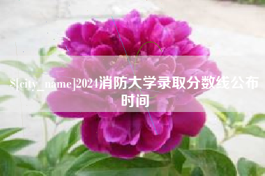揭阳2024消防大学录取分数线公布时间