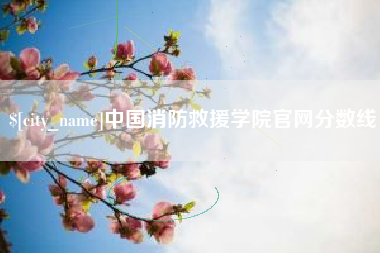 揭阳中国消防救援学院官网分数线