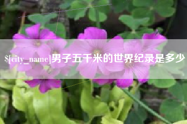 揭阳男子五千米的世界纪录是多少