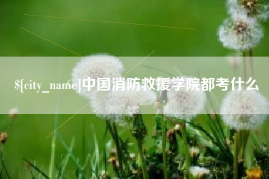 揭阳中国消防救援学院都考什么