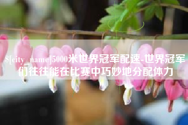 揭阳5000米世界冠军配速-世界冠军们往往能在比赛中巧妙地分配体力