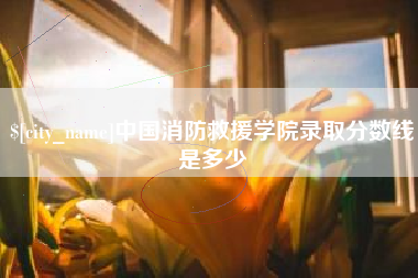 揭阳中国消防救援学院录取分数线是多少