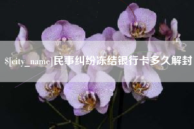 揭阳民事纠纷冻结银行卡多久解封
