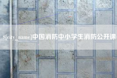 揭阳中国消防中小学生消防公开课
