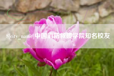 揭阳中国消防救援学院知名校友