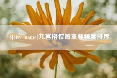 揭阳九宫格位置重要程度排序