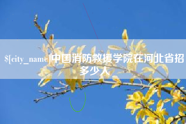 揭阳中国消防救援学院在河北省招多少人