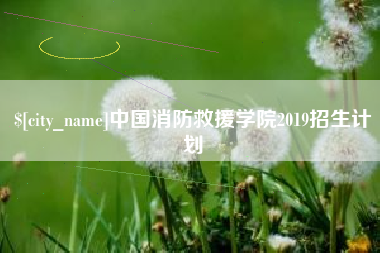 揭阳中国消防救援学院2019招生计划