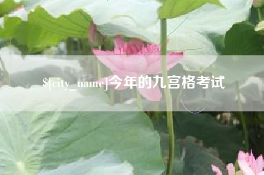 揭阳今年的九宫格考试