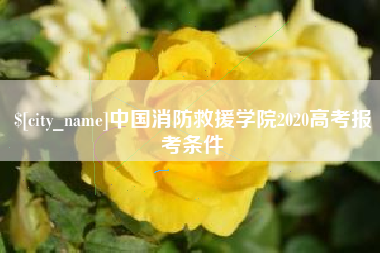 揭阳中国消防救援学院2020高考报考条件