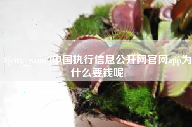 揭阳中国执行信息公开网官网app为什么要钱呢