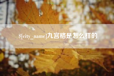 揭阳九宫格是怎么样的