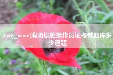 揭阳消防设施操作员证考试题库多少道题