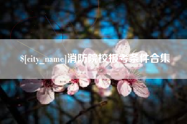 揭阳消防院校报考条件合集